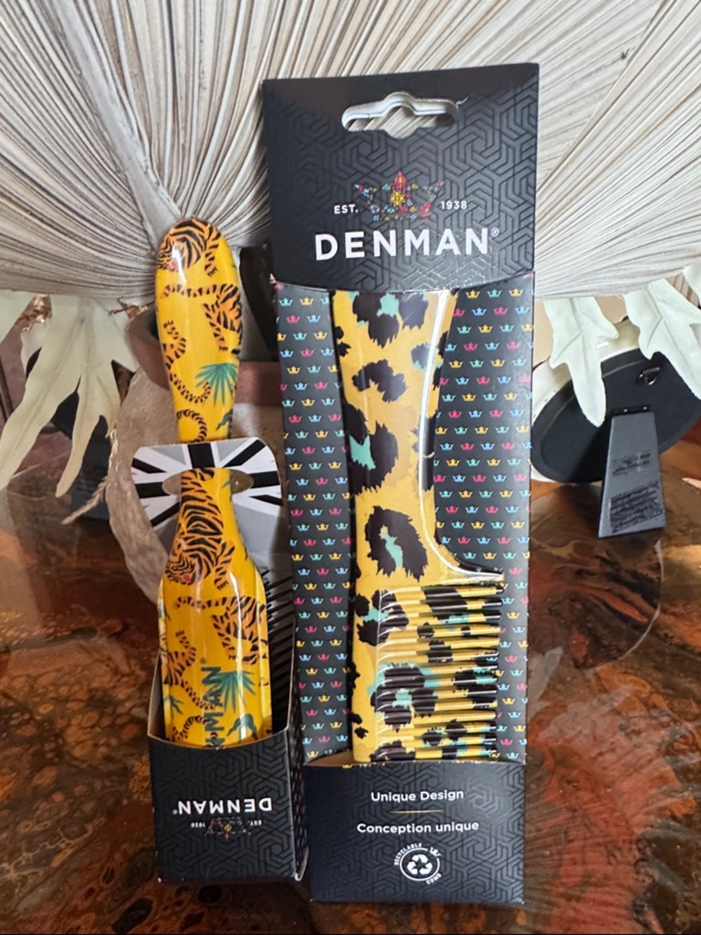 Leopard Spot Comb & Tiger Print Brush